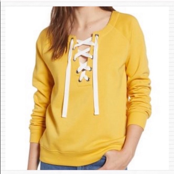 Rebecca Minkoff Sweaters - Rebecca Minkoff New Yellow Tie Up Sweatshirt XS